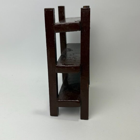 Primitive Vintage Antique Dollhouse Furniture Toy Shelf - Miniature (unstable) - Picture 3 of 6